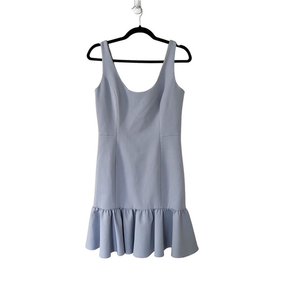 NWT MILLY Geneva Sleeveless Ruffled Light Blue Mini Dress Size 4 - Picture 1 of 5